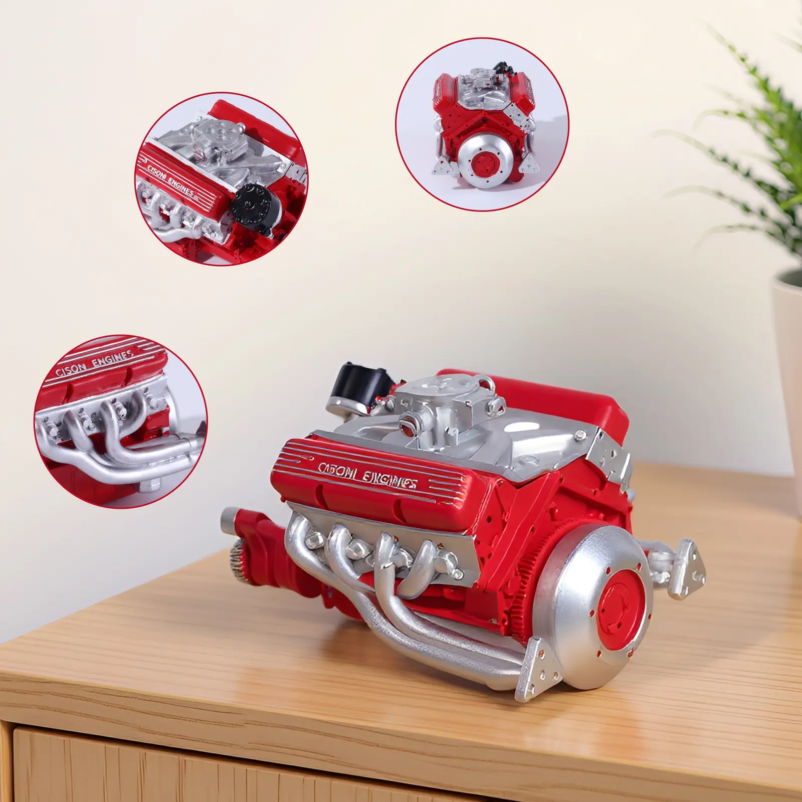 Car Engine Model, Desktop Decorative Model, Exquisite Simulation, Creative Handicrafts, Suitable For Car Enthusiasts To Collect And Display(Brand New Production, Just Opened May Have Some Odor)