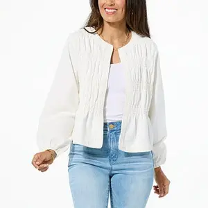 TWRHLL by Christie Brinkley Embroidered Lightweight Jacket