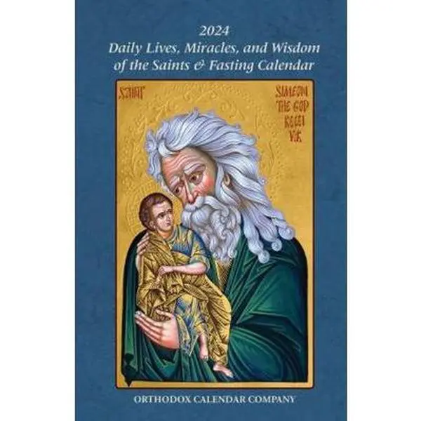 Used Religious Holy 2024 Daily Lives, Miracles, and Wisdom of the Saints & Fasting Calendar - Orthodox Calendar Company, English Text, Soft Cover, Daily Use Spiral-Bound Office Educational Stationery