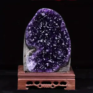 Natural amethyst cluster, carefully selected raw stones, delicate and mysterious crystals, elegant home decoration ornament,Reiki small gift