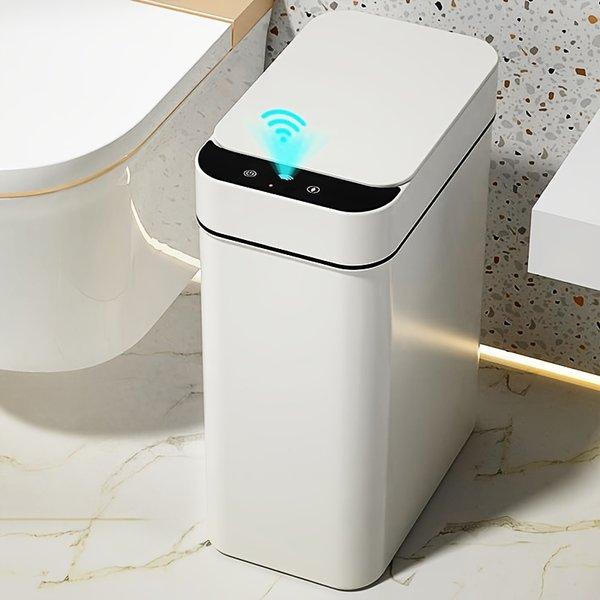 Touchless Automatic Trash Can 11L – Motion Sensor Covered Bin for Kitchen Bathroom Bedroom, Smart Narrow Electric Garbage Can, Single or 2 Pack Touchless Automatic Trash Can 11L – Motion Sensor Covered Bin for Kitchen Bathroom Bedroom, Smart Narrow Electric Garbage Can, Single or 2 Pack