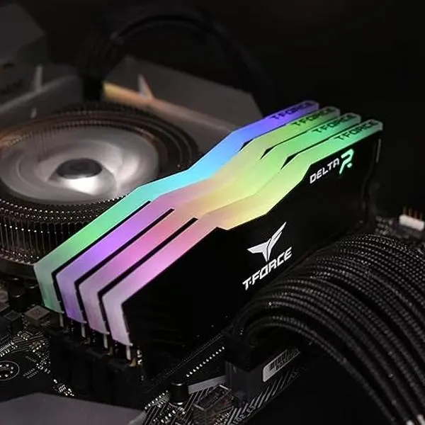 TEAMGROUP T-Force Delta RGB DDR4 16GB (2x8GB) 3600MHz (PC4-28800) CL18 Desktop Gaming Memory Module Ram Black - TF3D416G3600HC18JDC01