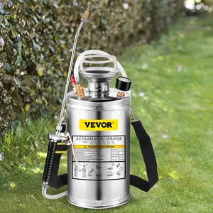 VEVOR Stainless Steel Sprayer, Various specifications, Set with Wand& Handle& Reinforced Hose, Hand Pump Sprayer with Pressure Gauge&Safety Valve, Adjustable Nozzle Suitable for Gardening& Sanitizing