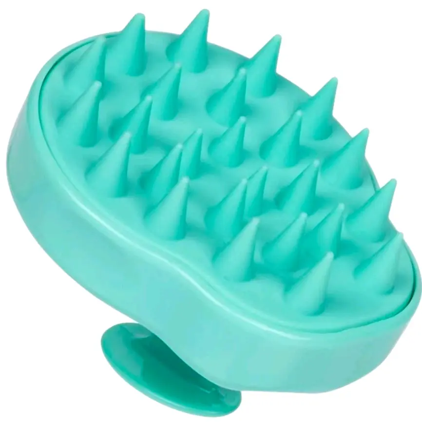 Cala Scalp Massaging Shampoo Comb (Mint) - Adult Haircare Tool, 1 Size, All Hair Types, Durable Plastic Construction, Non-Slip Grip, Hair Detangling Solution