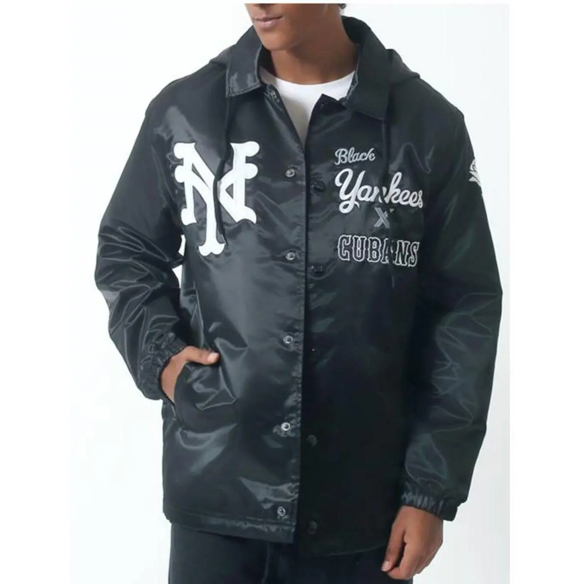 BLACK YANKEES COACHES JACKET