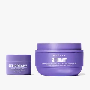 GET-DREAMY Home & Away Kit For Cellulite & Loose Skin With Milk Thistle + Melatonin - Mini & Full-Size Jars