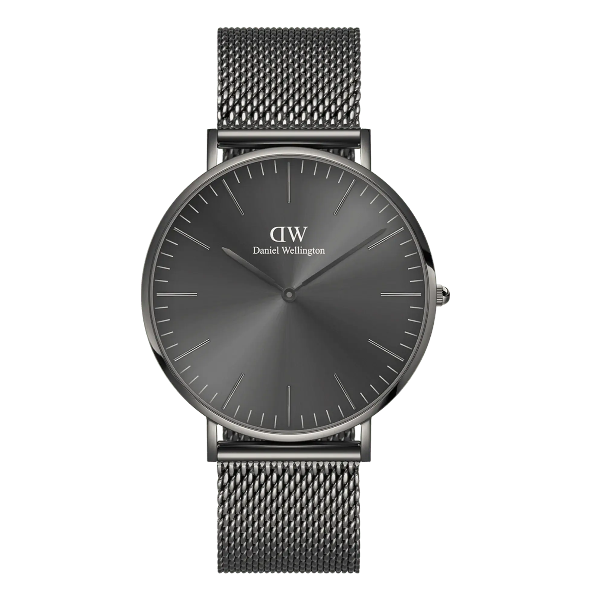 Daniel Wellington Classic Mesh Mens Watch DW00100630 - Metallic Stainless Steel, Modern Minimalist, Silver Tone 30M - 50M Wrist Watch, Metallic Stainless Steel Wrist Watches
