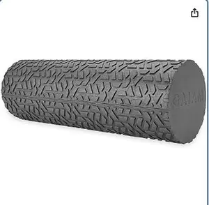 Compact Textured Foam Roller for Muscle Repair and Exercise – 12”L X 4" Diameter Massager Roller