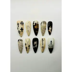 Ethel Cain Press-On Nails, Southern Gothic Nail Art, Handmade Fake Nails