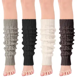Women's 80s Cable Knit Long Leg Warmers Extra Soft for Yoga Ballet Dance Retro Style Comfortable Fit,  Womenswear