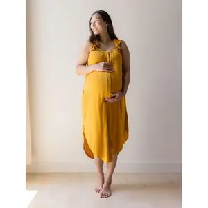 Ruffle Strap Labor & Delivery Gown | Honey