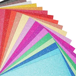 40 Sheets 20 Colors Glitter Cardstock, Cricut Paper Cardstock, No-Shed Sparkly Glitter, A5 Glitter Paper for Arts and Crafts - Card Making, Scrapbooking, DIY Projects