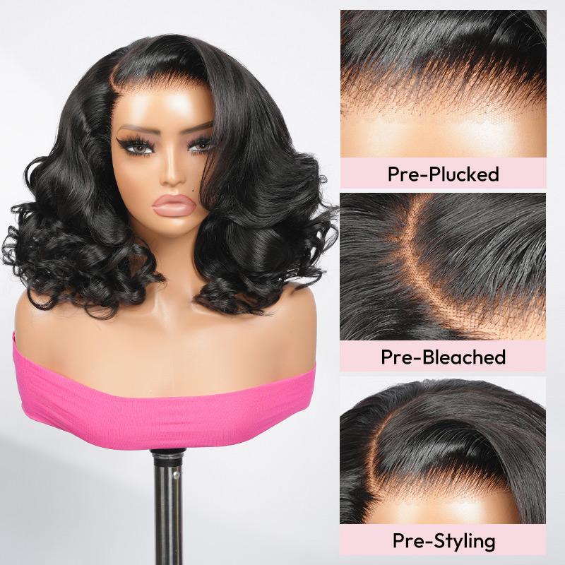 West Kiss 250% Density Right Side Part Glueless LayerCut Wig 6x8 Lace Closure Wig Body Wave Pre Cut Pre Bleached Ready Go Wigs TikTokShopSpringGlowUp