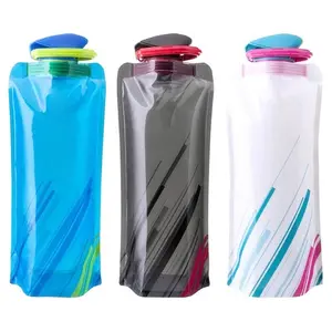 700mL Reusable Sports Travel Portable Collapsible Folding Water Bottle