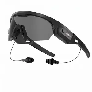 ONNAIS 2-in-1 Safety Glasses with Built-in Ear Protection - Anti-Fog Tactical Eyewear with 3 Swappable Lenses - UV400 Protection for Shooting, Airsoft, Construction & Cycling