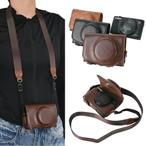 For Canon SX740 HS Case, PU Leather Camera Bag Case For Canon Powershot SX740HS SX740 SX730 SX730HS SX720 Full Body Cover