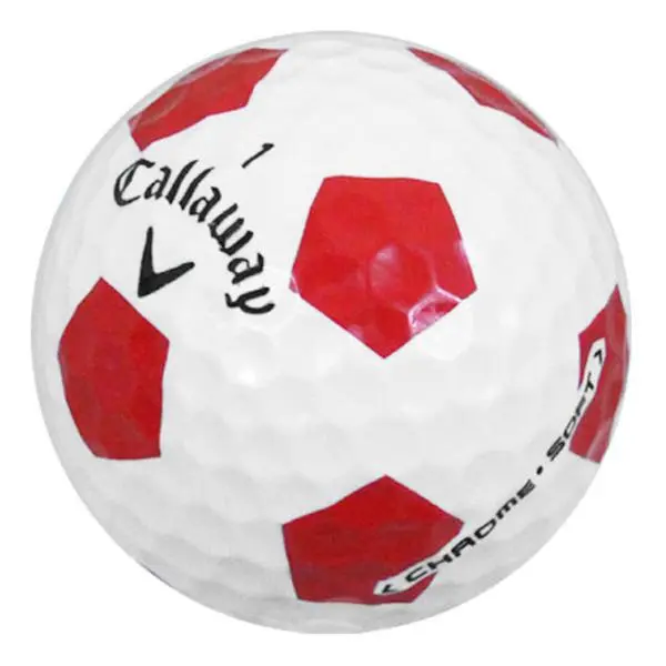 Callaway Chrome Soft Truvis Red - Good Golf Balls, Golf Gear, All-Round Play, Visible Patterns
