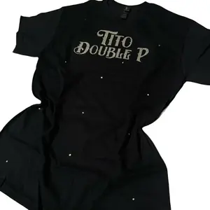 Tito Double P Rhinestone Front LOGO Tee