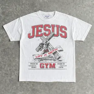 Lift It Faith Jesus Gym Shirt – Vintage Christian Graphic Tee Unisex