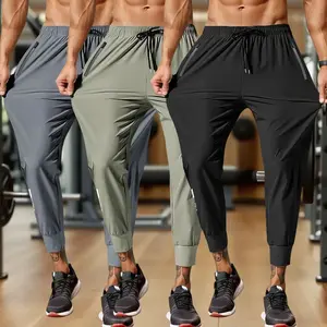1/3-Pack Men's Cooling Ice Silk Sweatpants, Breathable Quick Dry Stretch Joggers, Tapered Slim Fit Gym & Running Pants, Lightweight Athletic Trousers for Active Men,Summer Essentials