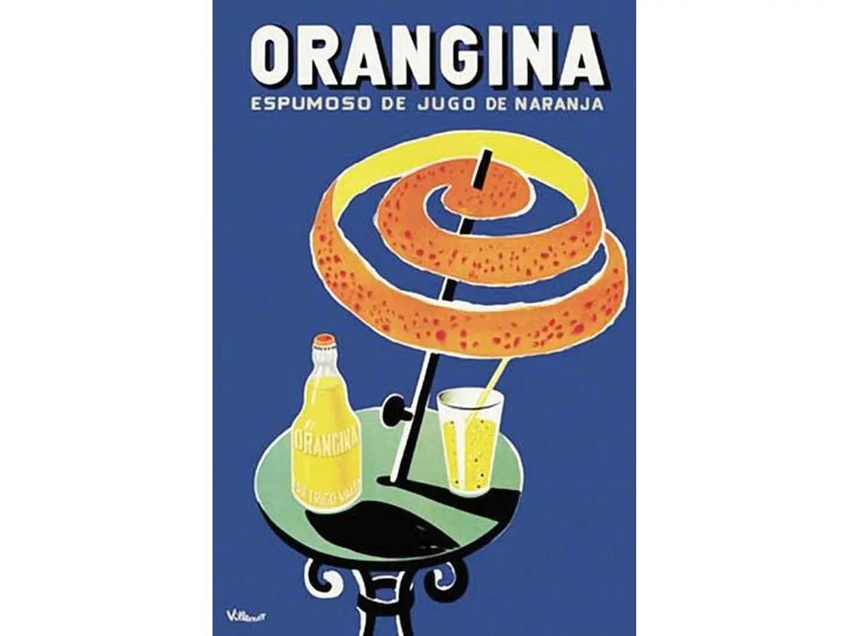 Hot Stuff 2102-16x20-VA Orangina Poster - Colorful Image Orangina Art, Single Sheet Bedroom Decor Wall Art for Home Use