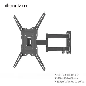 LEADZM TMX400A 26-55" Adjustable Wall Mount Bracket Rotatable with Spirit Level