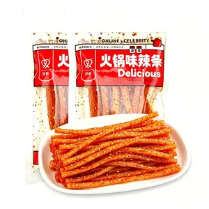 Fraunitsh Latiao Spicy Strips 2 Pack Chinese Wheat Snack Sticks, Savory Chewy Ready to Eat Snack, Bold Spicy Flavor, 102g3.59oz Each Pack