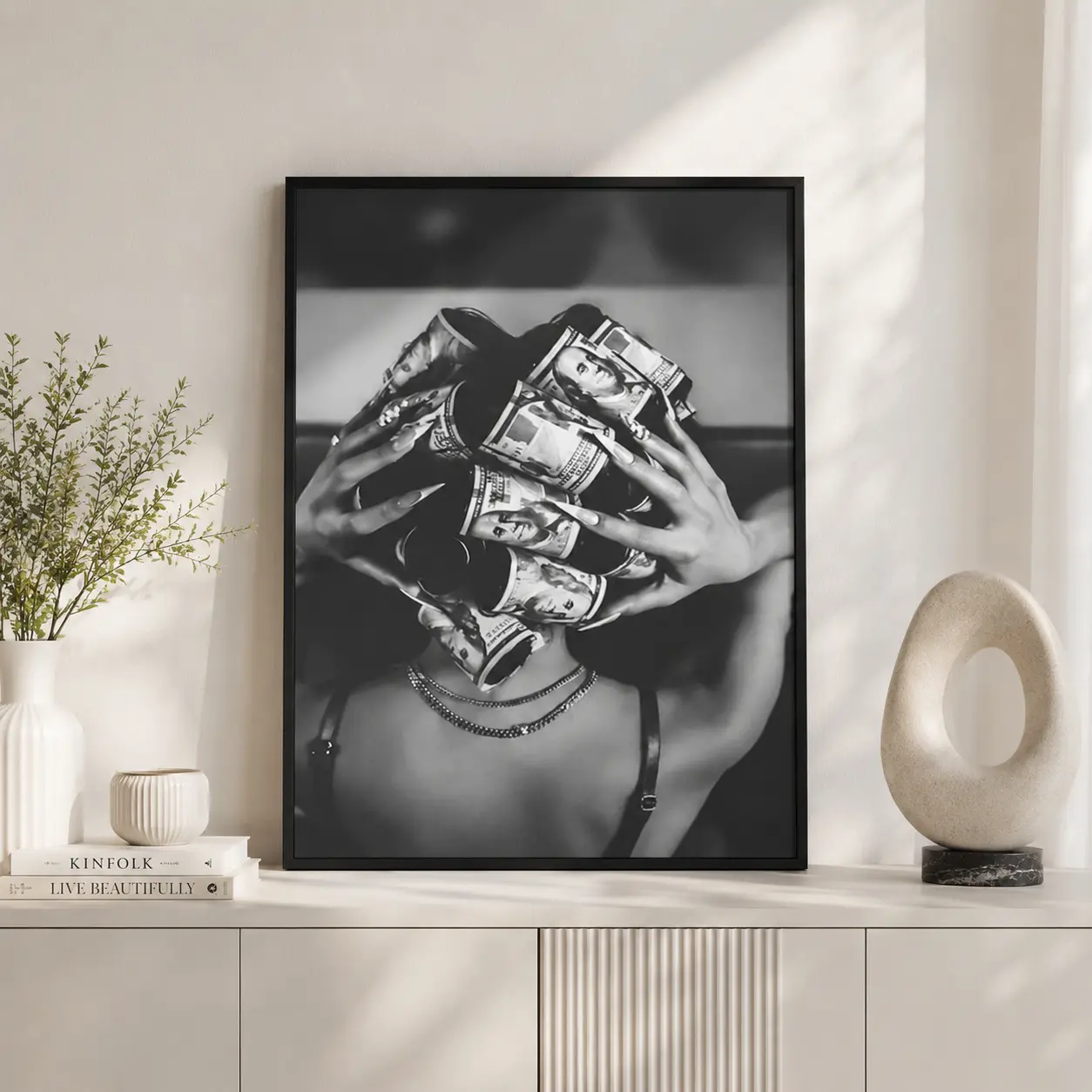 Black Woman Poster | Modern Girl Art | Fashion & Money Wall Art