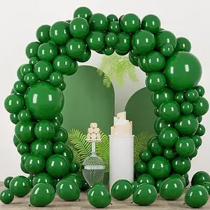 Dark Green Balloon Garland Arch Kit for Birthday, Graduation, St. Patrick's Day, Christmas, Baby Shower, Dinosaur Party Decorations Set