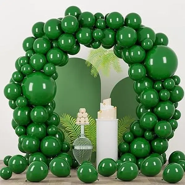 Dark Green Balloon Garland Arch Kit for Birthday, Graduation, St. Patrick's Day, Christmas, Baby Shower, Dinosaur Party Decorations Set