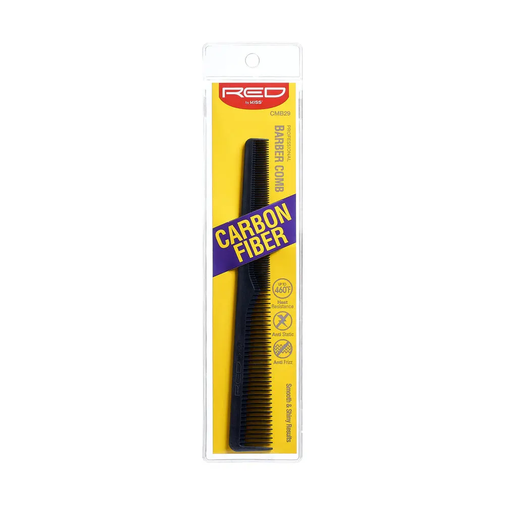 RED by KISS Carbon-Fiber Barber Comb RED by KISS Carbon-Fiber Barber Comb