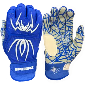 Spiderz HYBRID Batting Gloves - Royal Blue/White