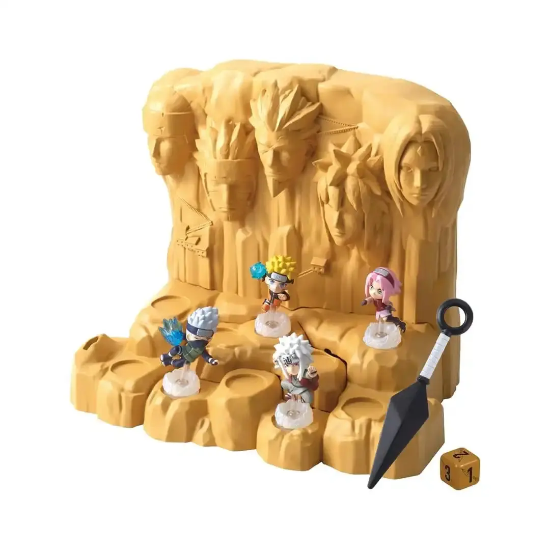 Epoch Games Naruto Shippuden Hokage Rock Survival Board Game Set - Naruto-Themed Gameplay, Strategic Movement Play, Display-Ready Collectibles, Complete Set for Fans, Screen-Free Indoor Kids' Toy