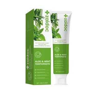 Mint & Aloe Toothpaste. Freshens breath, eliminates odors, gently whitens teeth, and improves oral environment-Zaidoc-120g