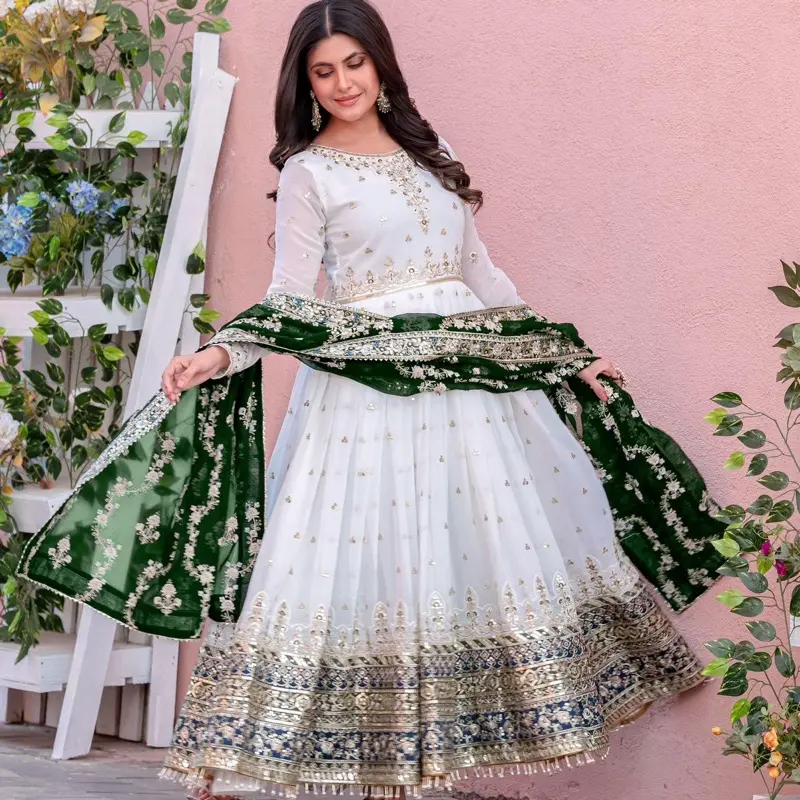 sachin and babi light blue dress Casual Wedding Welcome Party Outfit Bride main image 0