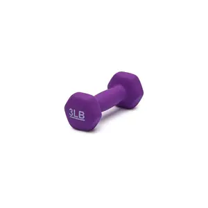 Basics Neoprene Dumbbell Hand Weights for Exercise and Muscle Toning 3 Pound, Pair