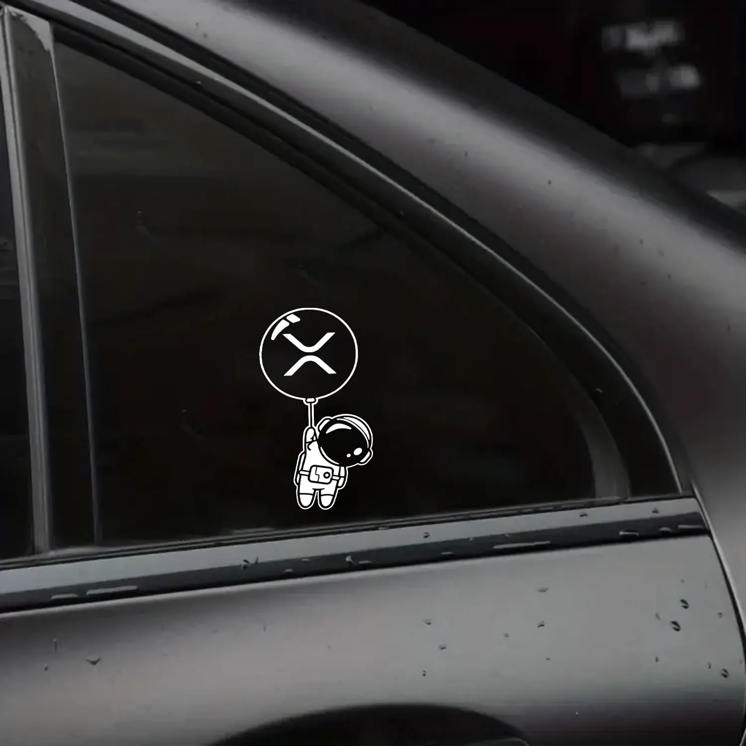 Ripple XRP Balloon Moon Astronaut Sticker, Crypto Vinyl Decal, Waterproof Laptop Water Bottle Car Sticker
