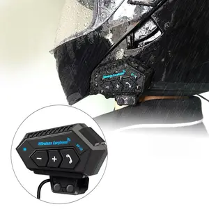 Wireless Motorcycle Helmet Headphone, 1 Piece Waterproof BT Headset, Long Standby ENC Noise Cancelling Headset for Riding Navigation & Music & Phone Call