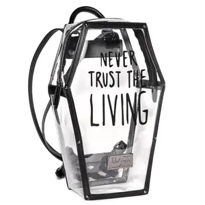 Never Trust Clear Coffin Backpack Never Trust Clear Coffin Backpack
