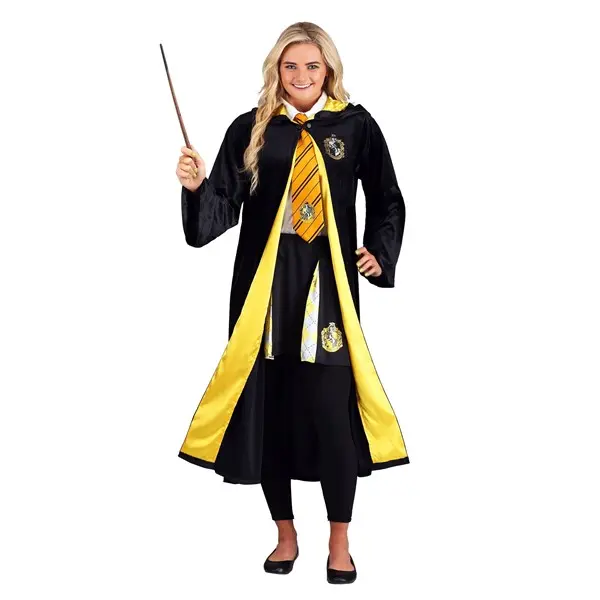 Harry Potter Adult Deluxe Hufflepuff Robe Costume Harry Potter Adult Deluxe Hufflepuff Robe Costume