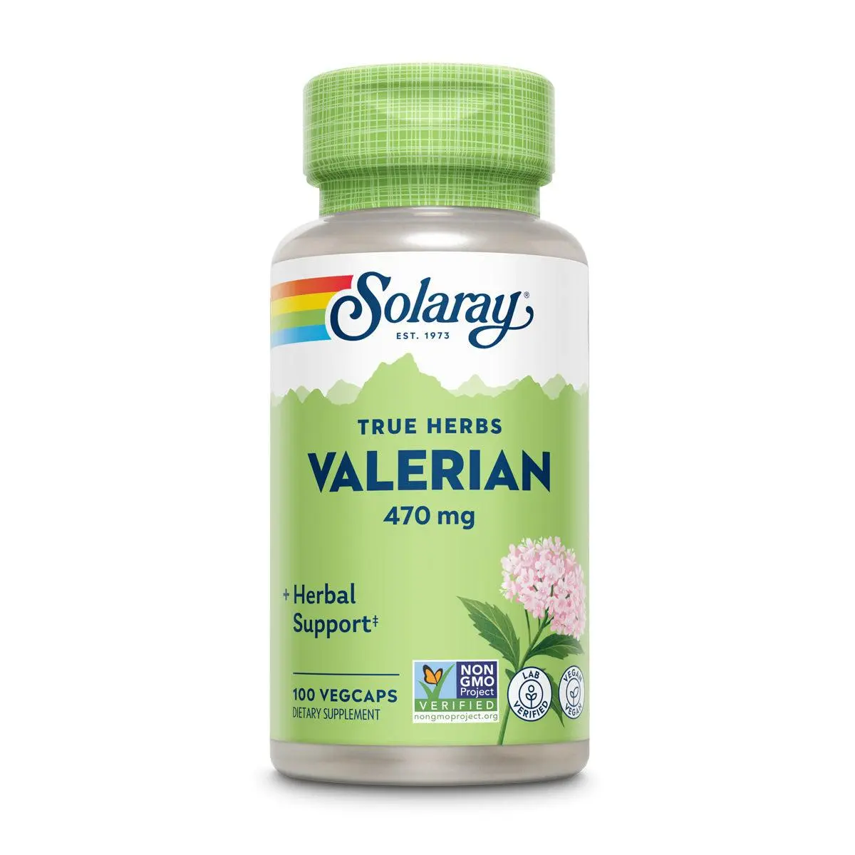 Solaray Valerian Root Supplement, 470mg, Lab Verified, Strong Herbal Support for Relaxation
