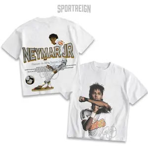 SPORTREIGN Neymar JR. Men's T-shirt, Soccer Fan Shirt, Neymar Fan Merchandise, Football Shirt, Graphic Tee Over Size, 100% cotton Shirt, Gift For Him, Made In USA.