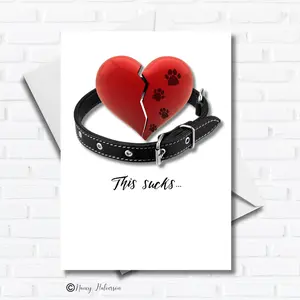 Dog Sympathy Card, Pet Loss Card, Dog Condolence Card, Dog Bereavement Card