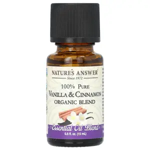 Nature's Answer 100% Pure Organic Essential Oil Blend, Vanilla & Cinnamon, 0.5 fl oz (15 ml)