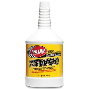 Red Line 57904 75W90 Full Synthetic Gear Oil GL-5/MT-1 High-Performance Manual Transmission & Differential Fluid, Premium Protection, High Temp Stability, Low Friction, for Cars Trucks SUVs, Synthetic Gear Lube