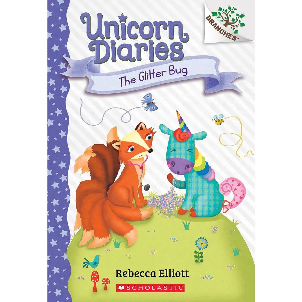 Used Scholastic Kid Book - The Glitter Bug: A Branches Chapter Novel (Unicorn Diaries #9 Volume 9) by Rebecca Elliott, English Paperback, Kid Books, Series