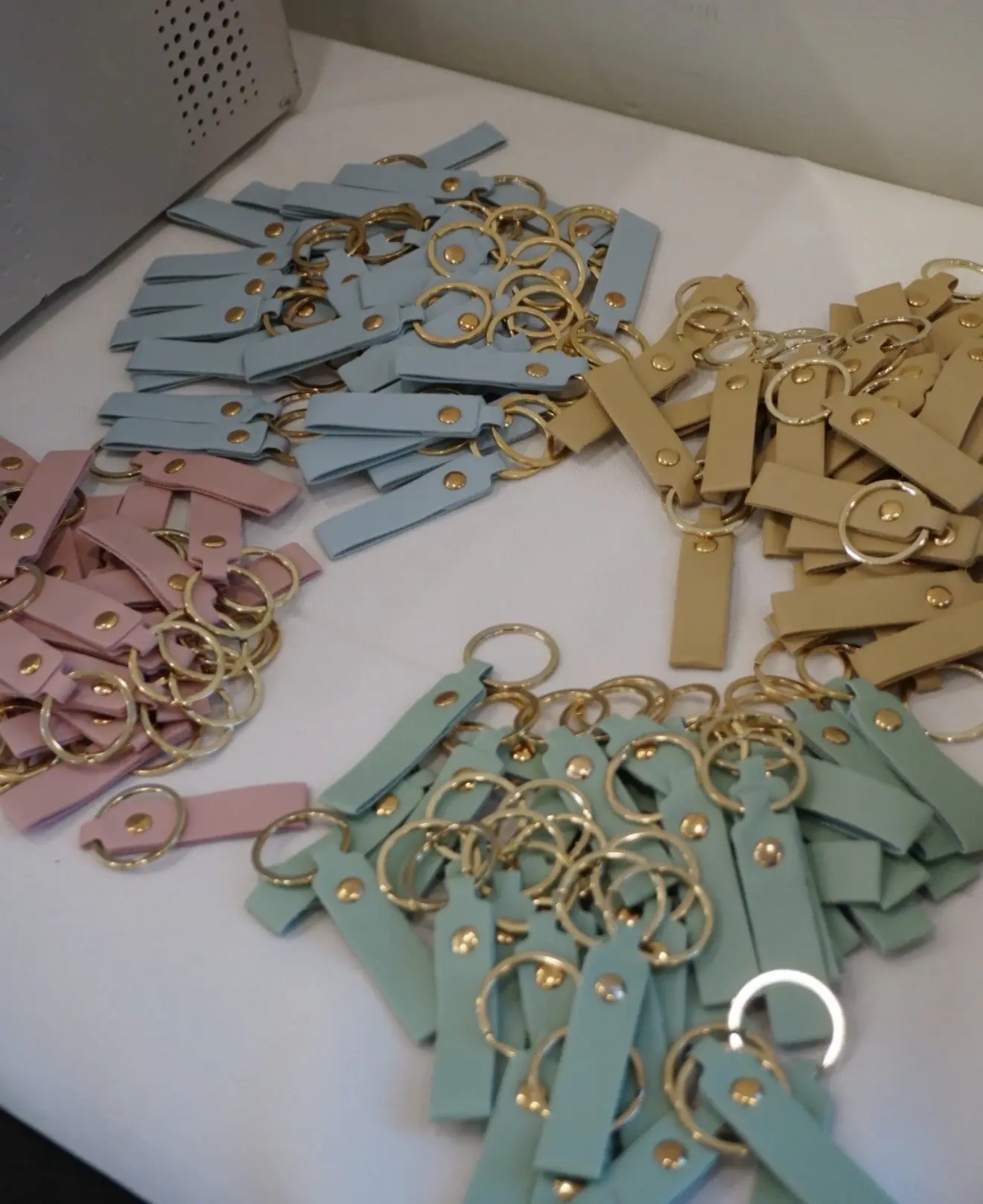 Keychain Station Refill Kit – 30 Clear Covers & 25 Leather Tassels