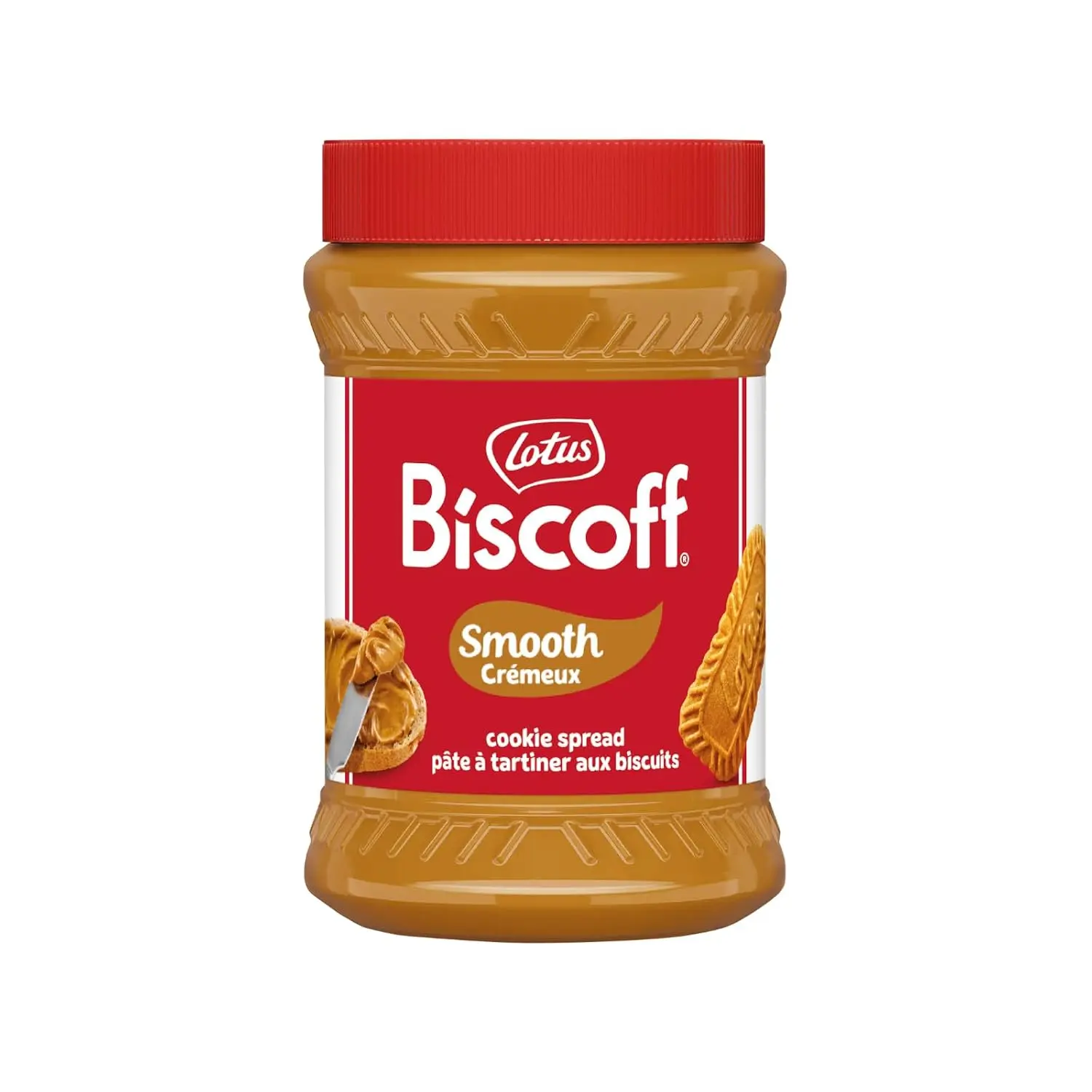 Lotus Biscoff Soft Biscuit Spread - Smooth Caramel Cookie Butter, 400 Gram Jar for Toast, Baking & Dessert Toppings