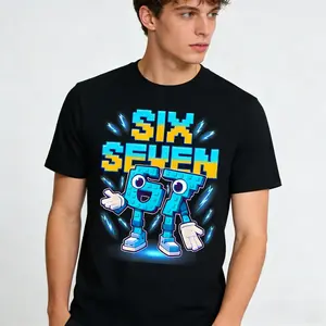 Six Seven Brainrot Italian Funny 67 Kids Gaming Meme T-Shirt