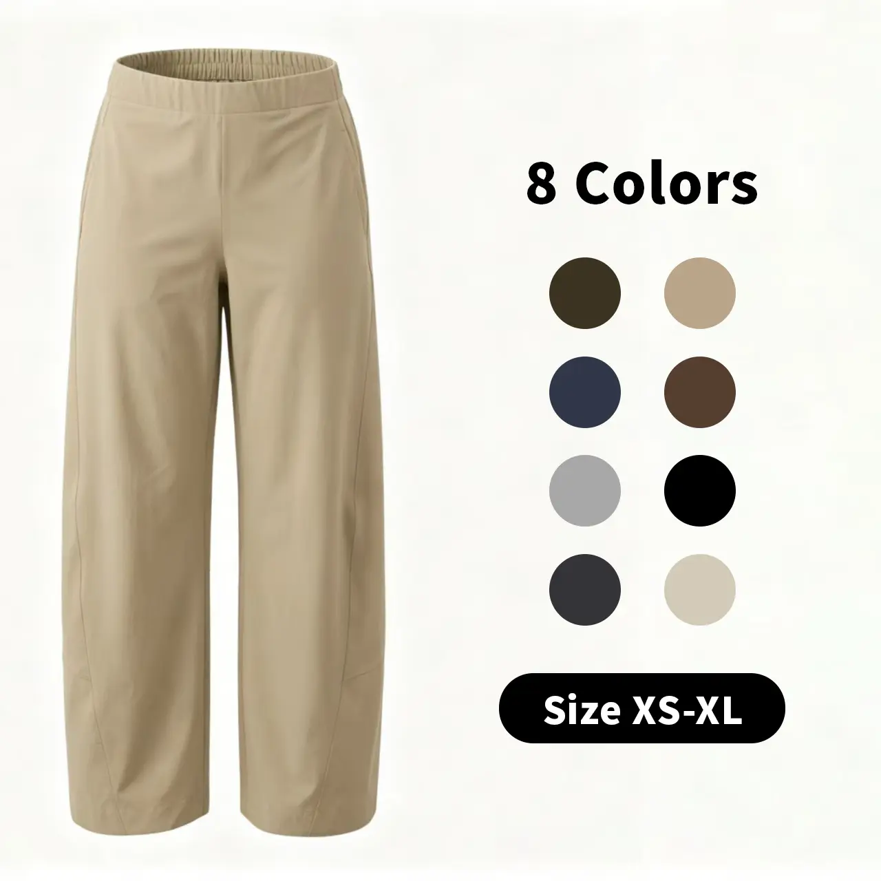 Talakeno Women's Cruiser pants Travel Pants Elastic Waistband Relaxed Fit Tapered Legs Mid-Rise Workwear Pants Casual Pants with Pockets,back to school shopping,clothes for back to school,first day of school outfits